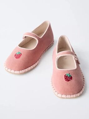 Zara Kids Strawberry Ballet Flats